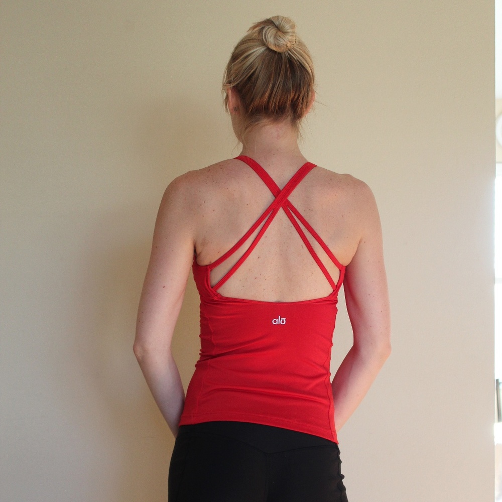 ALO Yoga Red Tank Top